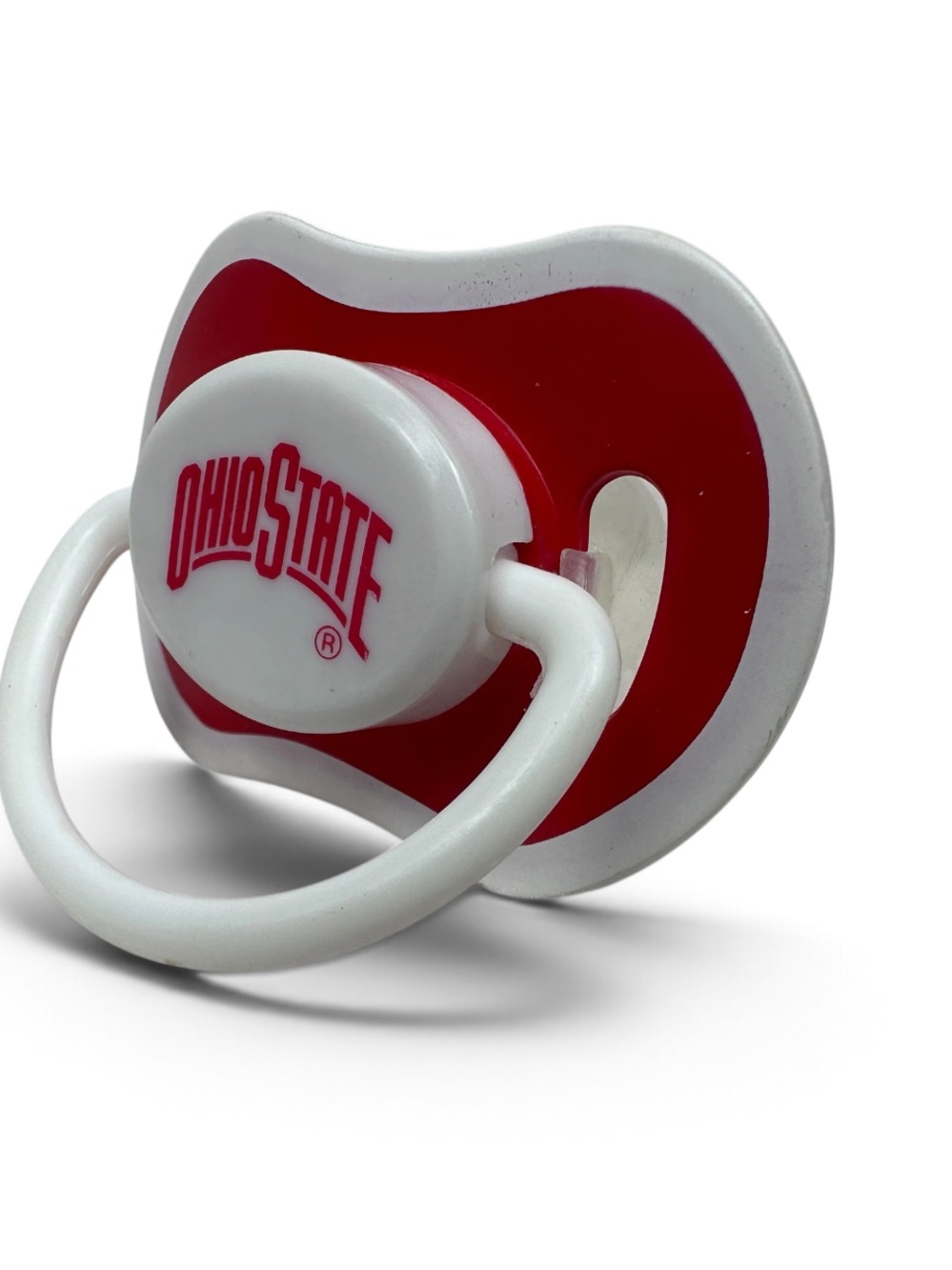 Ohio State Red and White Baby Pacifier